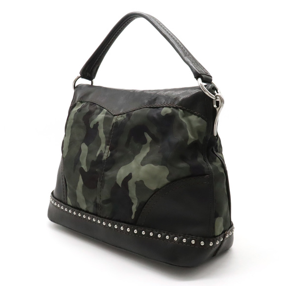 Prada Green Shoulder Nylon Bag - Picture 1 of 8